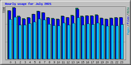 Hourly usage for July 2021