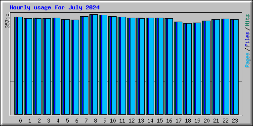 Hourly usage for July 2024