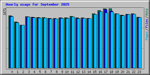 Hourly usage for September 2025